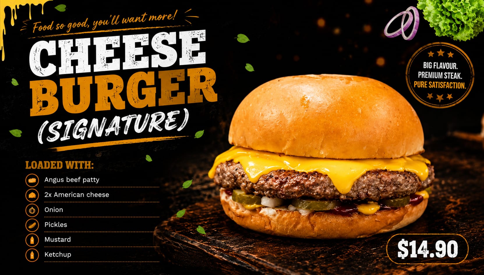 Cheese Burger with Angus beef patty and double American cheese